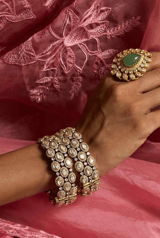 Taanusiya antique finish polki bangles