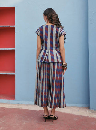 Slate stories top and skirt