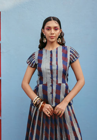 Slate stories top and skirt