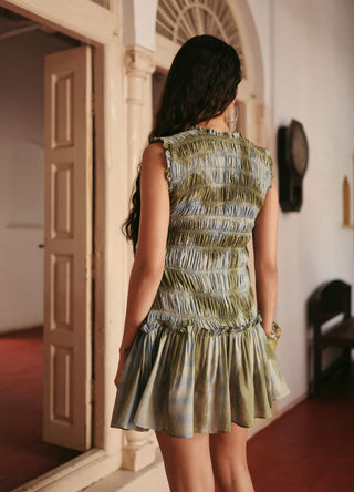 Cassette coin mul cotton dress