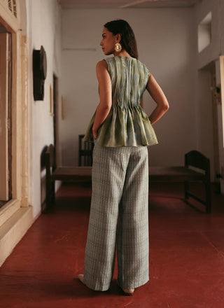 Pistachio sleeveless top and pants