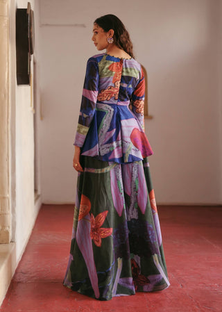 Luka chupi multicolor tunic and palazzo set