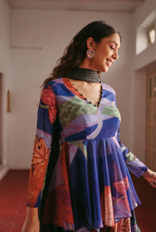 Luka chupi multicolor tunic and palazzo set