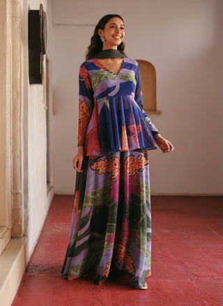 Luka chupi multicolor tunic and palazzo set