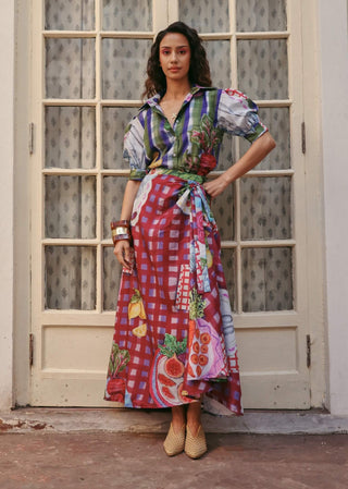 Retro rani shirt and skirt