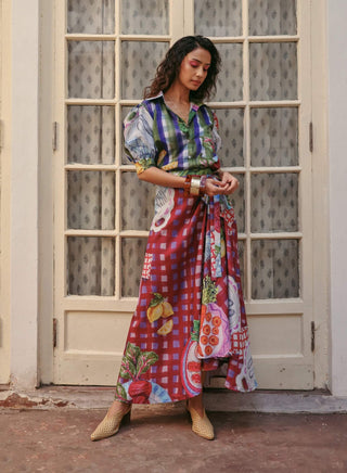 Retro rani shirt and skirt