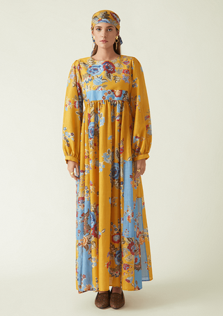 Payal Pratap-Lewoto Yellow Printed Dress-INDIASPOPUP.COM