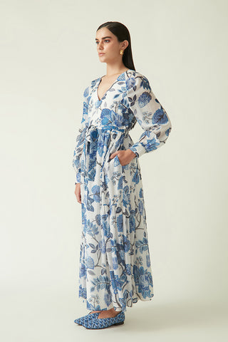 Payal Pratap-Gili White Printed Dress-INDIASPOPUP.COM