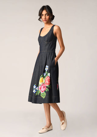 Sherardii embroidered corset dress