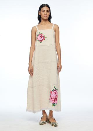 Hulthemia beige strap dress