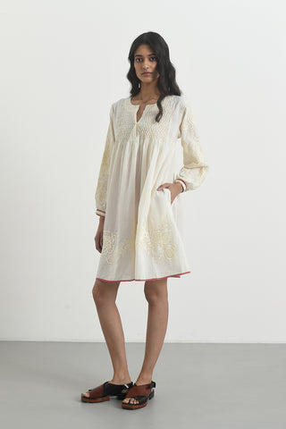 Mestre Ivory Embroidered Dress by Payal Pratap available on Indiaspopup.com