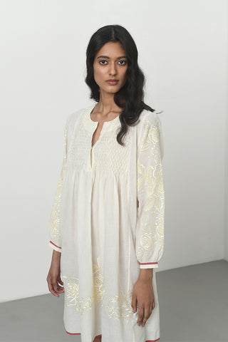 Mestre Ivory Embroidered Dress by Payal Pratap available on Indiaspopup.com