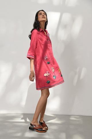 Porto Crimson Red Embroidered Dress by Payal Pratap available on Indiaspopup.com