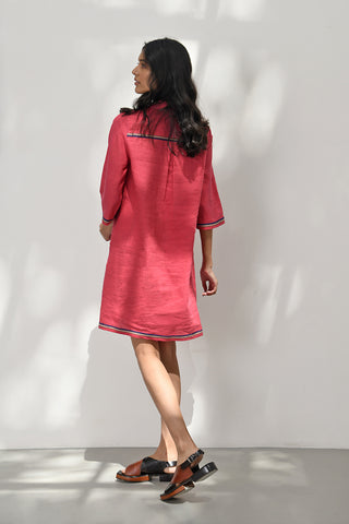 Porto Crimson Red Embroidered Dress by Payal Pratap available on Indiaspopup.com