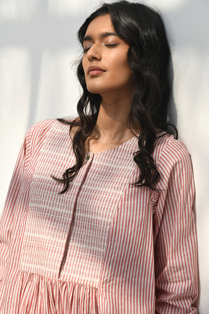 Payal Pratap Pelion Pink Stripe Dress | Indiaspopup.com Payal Pratap Pelion Pink Stripe Dress | Indiaspopup.com