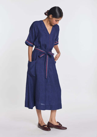 Linen willow maxi dress