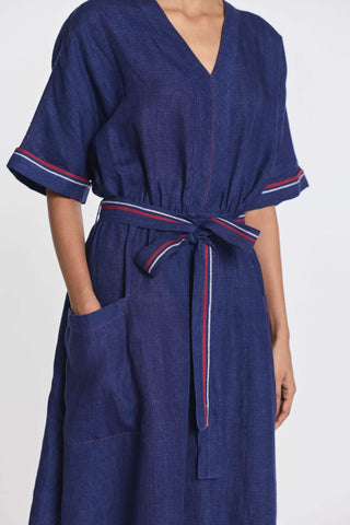 Linen willow maxi dress