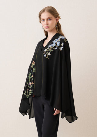 Lina black cape top