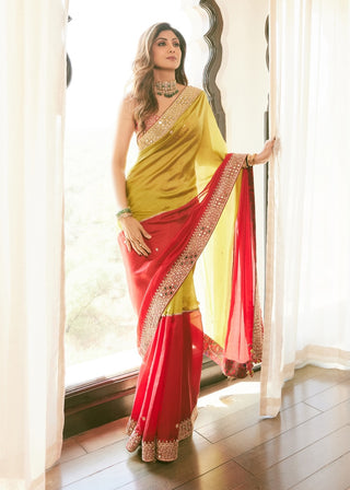 Surkh laal sari and blouse