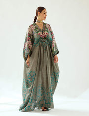 Rajdeep Ranawat-Imama Teal Kaftan-INDIASPOPUP.COM