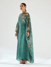 Rajdeep Ranawat-Aayat Teal Kimono Kaftan-INDIASPOPUP.COM