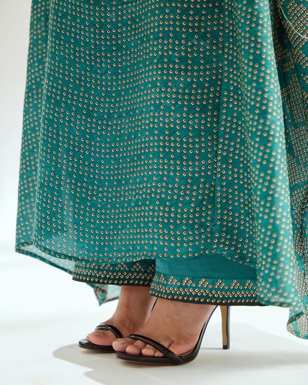 Rajdeep Ranawat-Aayat Teal Kimono Kaftan-INDIASPOPUP.COM