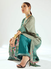 Rajdeep Ranawat-Banera Teal Kimono Tunic-INDIASPOPUP.COM