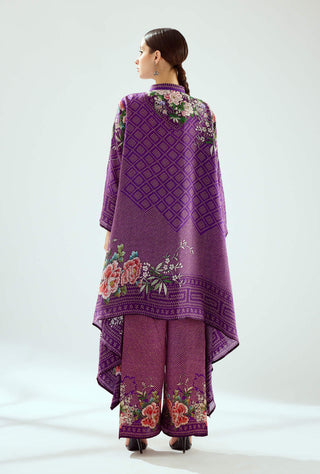 Rajdeep Ranawat-Navya Purple Draped Tunic-INDIASPOPUP.COM
