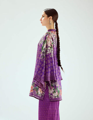 Rajdeep Ranawat-Nylla Purple Printed Tunic-INDIASPOPUP.COM