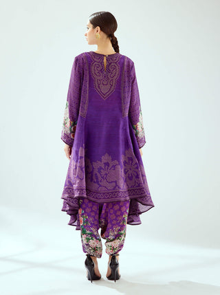 Rajdeep Ranawat-Aamilah Purple Silk Tunic-INDIASPOPUP.COM