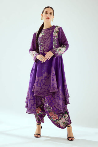 Rajdeep Ranawat-Aamilah Purple Silk Tunic-INDIASPOPUP.COM