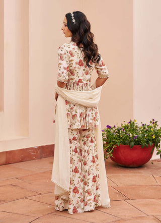 Chhavvi Aggarwal-Ivory Printed Sharara Set-INDIASPOPUP.COM