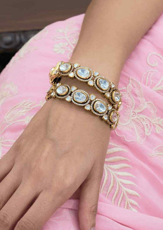 Kavya antique finish polki bangles