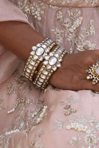 Girisha gold plated kundan bangles