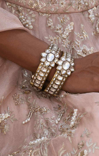 Girisha gold plated kundan bangles