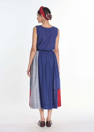 Cotton trientalis patchwork skirt