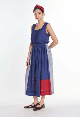 Cotton trientalis patchwork skirt