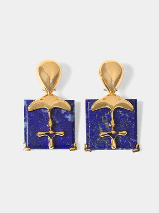 Gold sculpt earrings