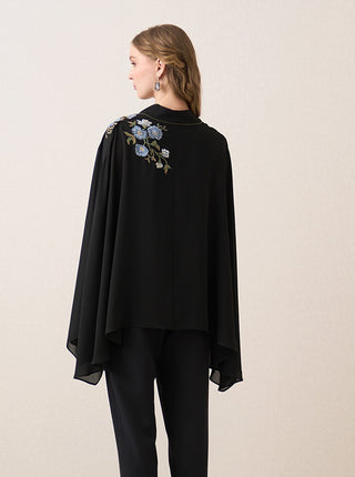 Lina black cape top