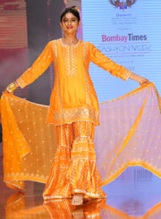 Gopi Vaid-Shazma Orange Sharara Set-INDIASPOPUP.COM