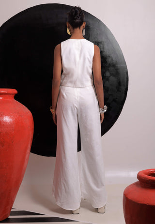 Cosmic Ivory Waistcoat And Pants by Nautanky, available on Indiaspopup.com