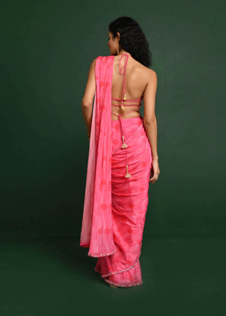 Chamee And Palak-Pink Lara Pleated Sari And Blouse-INDIASPOPUP.COM