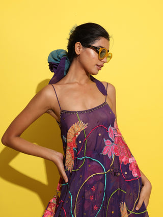 Chulbul Purple Cape And Pants by Rishi & Vibhuti available on Indiaspopup.com