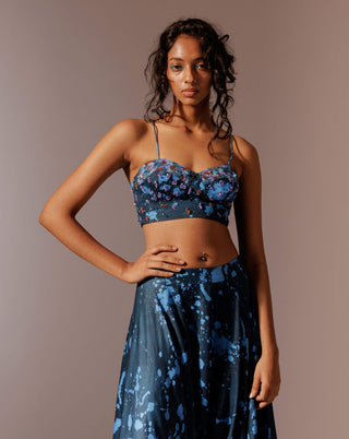 Nysa Embroidered Bustier by Advait available on Indiaspopup.com