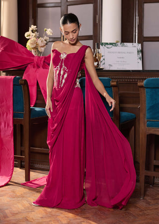 Avika berry pink concept sari
