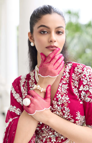 Shivika berry pink embellished lehenga set