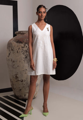 Ikai ivory short dress