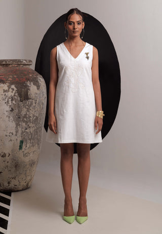 Ikai Ivory Short Dress by Nautanky, available on Indiaspopup.com