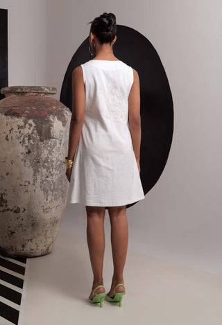 Ikai Ivory Short Dress by Nautanky, available on Indiaspopup.com