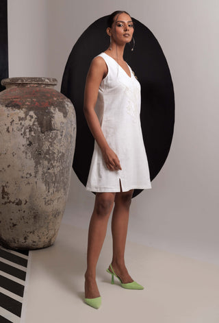 Ikai ivory short dress